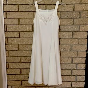 White Beaded Formal Dress
